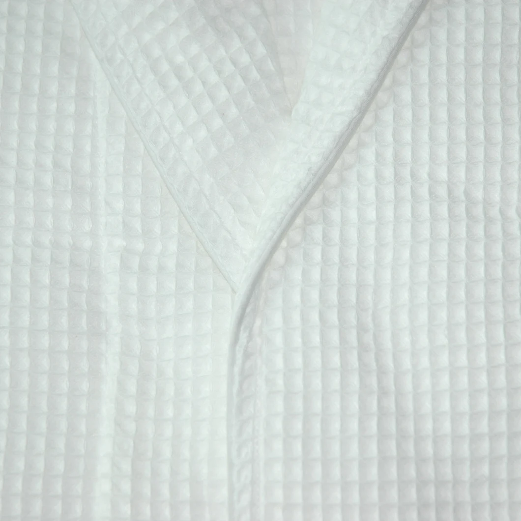 65% Polyester 35% Cotton Waffle Fabric Shawl Collar Hotel Bathrobe