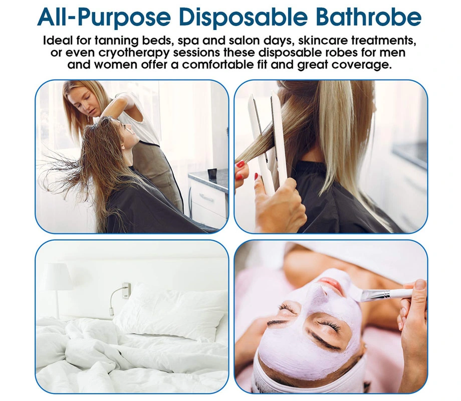 Disposable Kimono Beauty Salons Disposable Nonwoven Bathrobes