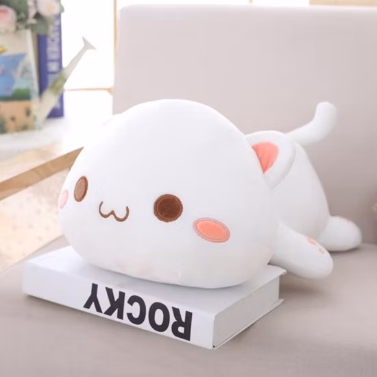 40cm Lindo Animal de Peluche Suave Kawaii Juguetes Inflables para Niños Lindos Peluches Siesta Dormir 3 en 1 Squishmallow con Manta Peluche Bebé Juguete Gato Almohada para Oficina
