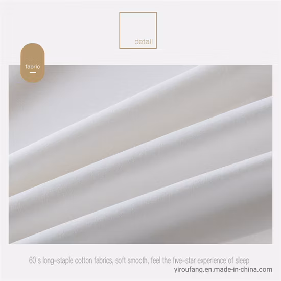 Bordado de algodón de lujo Logo Single White Hotel Linen